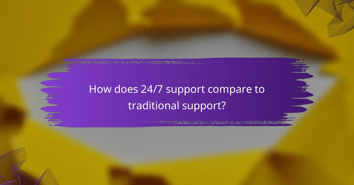 How does 24/7 support compare to traditional support?