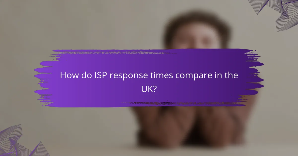 How do ISP response times compare in the UK?