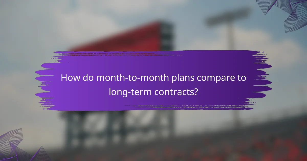 How do month-to-month plans compare to long-term contracts?